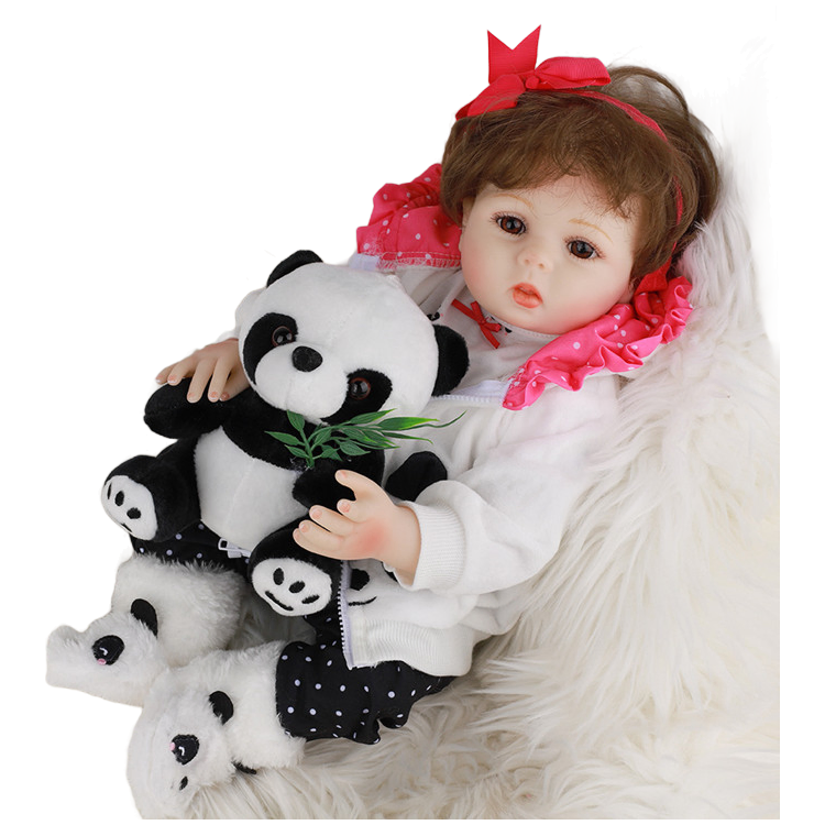 19 Inch Full Body Silicone Reborn Baby Doll - Lifelike Realistic Newborn Toddler Doll Gift