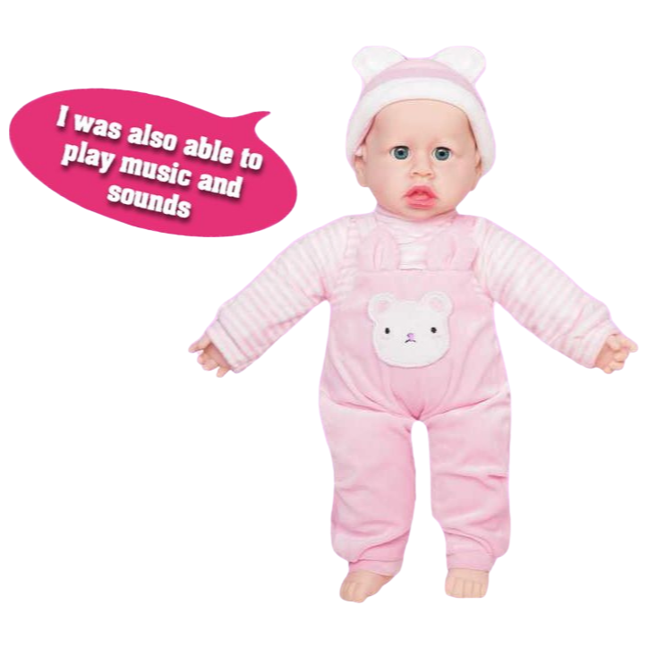 Simulation Breathe Baby Doll with Smart Interactive Features for Pretend Play and Early Education