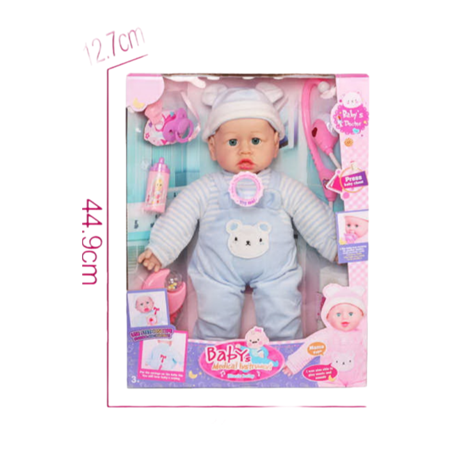 Simulation Breathe Baby Doll with Smart Interactive Features for Pretend Play and Early Education