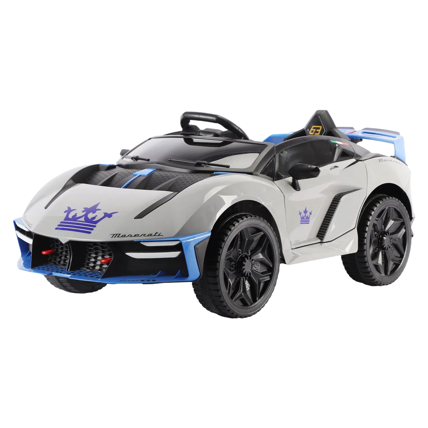 Premium Kids Electric Ride On Car Toy with LED Lights and Rocking Function - Multi-functional Remote Control Racing Car