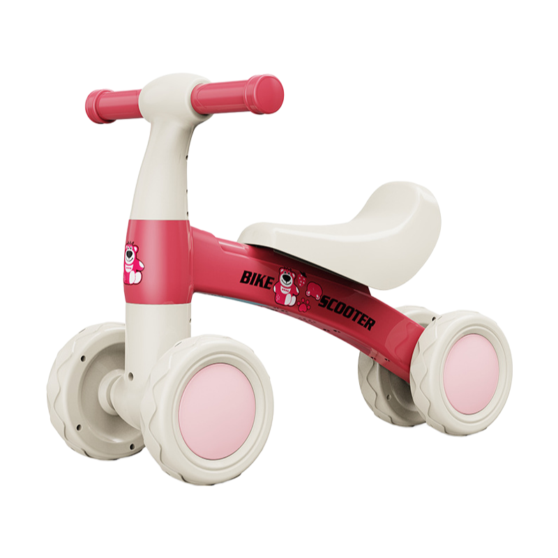 4 Wheel Kids Mini Balance Bike - Safe Toddler Ride-On Toy for Ages 3-8