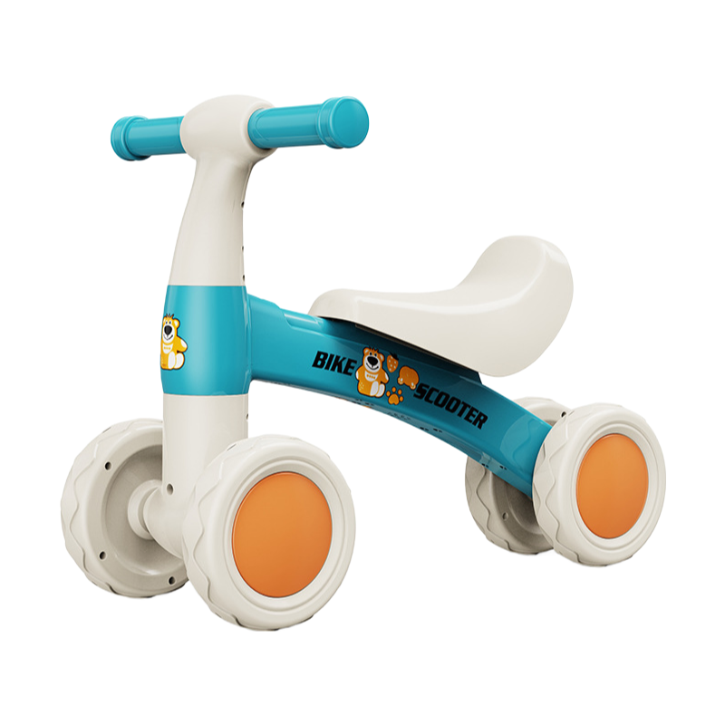 4 Wheel Kids Mini Balance Bike - Safe Toddler Ride-On Toy for Ages 3-8