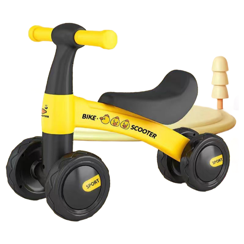 4 Wheel Kids Mini Balance Bike - Safe Toddler Ride-On Toy for Ages 3-8