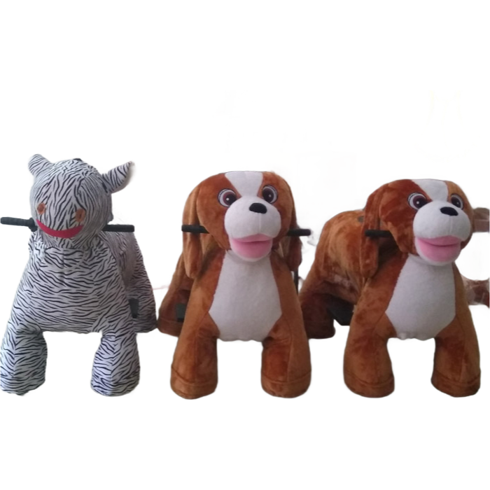 OEM/ODM Plush Stuffed Animal Rides with Coin Counter - 12V Rechargeable Battery