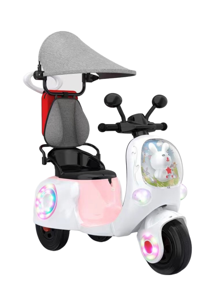LB-M02 Plastic Kids Electric Ride-On Car with Remote Control and LED Lights for 3-8 Years Old