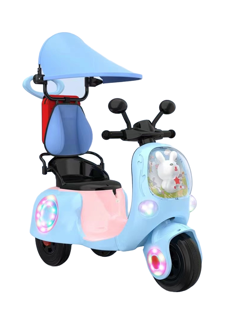 LB-M02 Plastic Kids Electric Ride-On Car with Remote Control and LED Lights for 3-8 Years Old