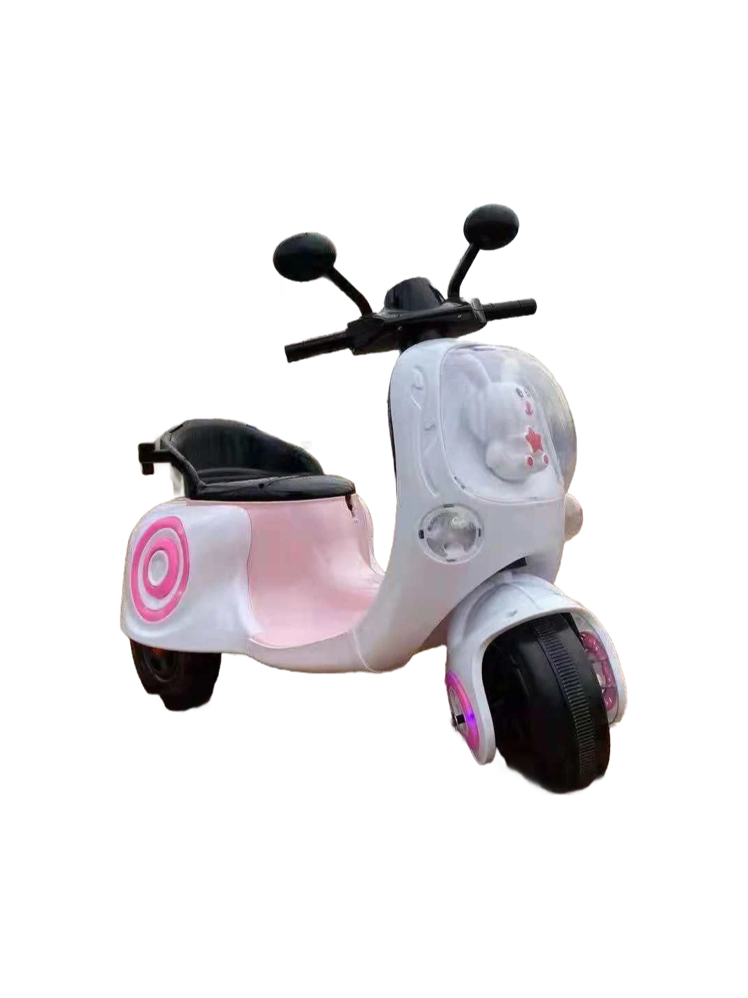 LB-M02 Plastic Kids Electric Ride-On Car with Remote Control and LED Lights for 3-8 Years Old