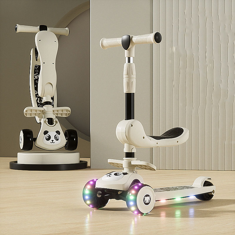 Factory Direct Children's 3-Wheel Scooter with Removable Seat - Max Speed 3.6km/h