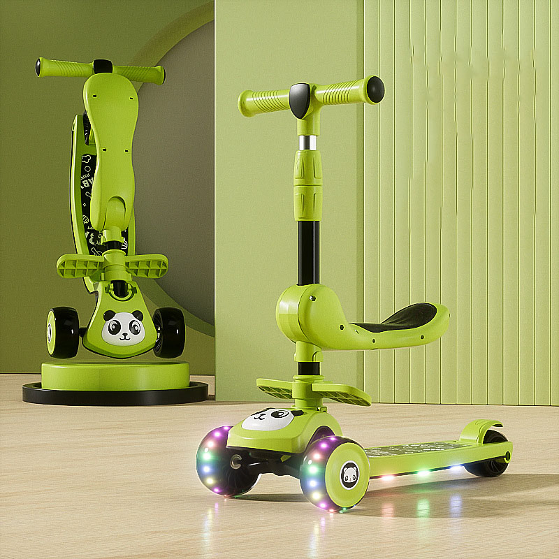 Factory Direct Children's 3-Wheel Scooter with Removable Seat - Max Speed 3.6km/h