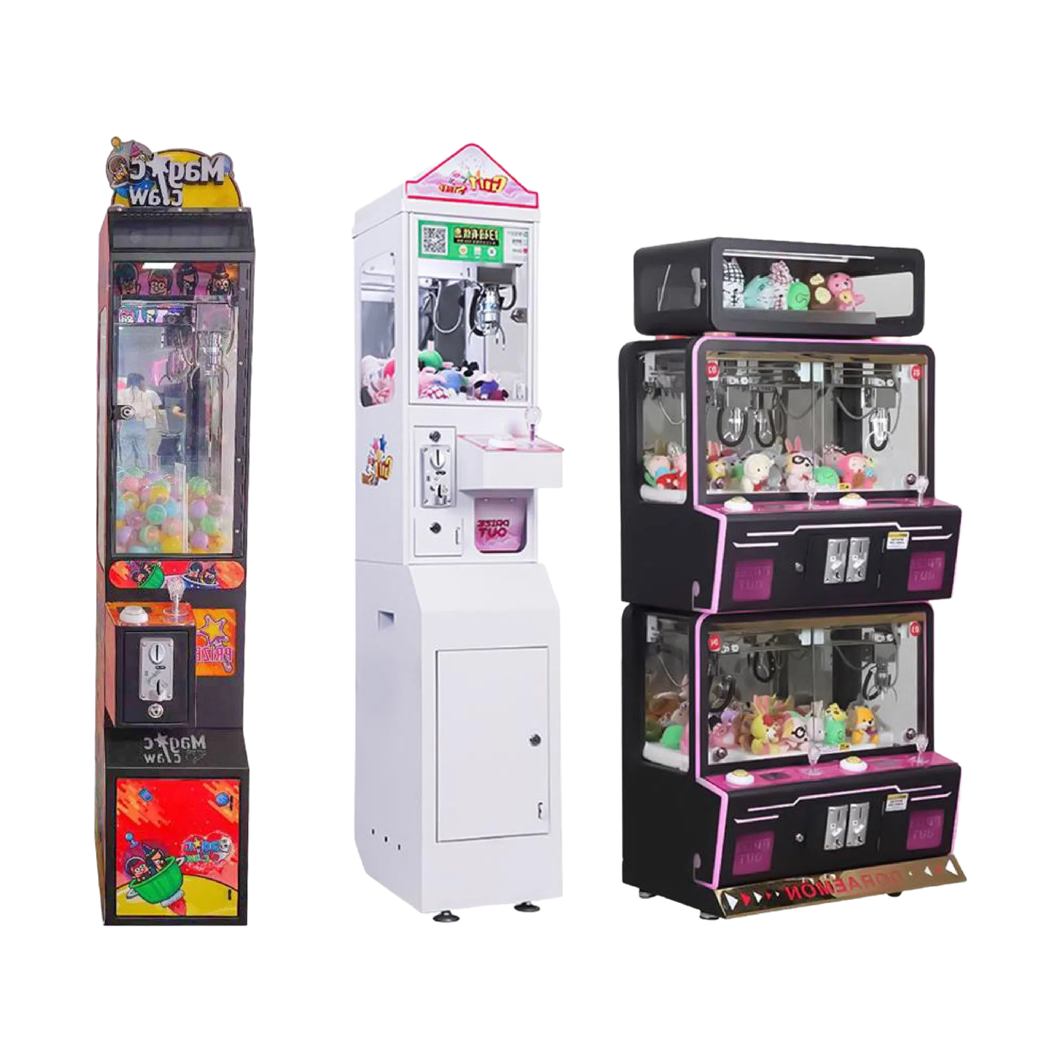 Custom Coin Operated Claw Game Machine with LED Lighting - Manufacturer Direct