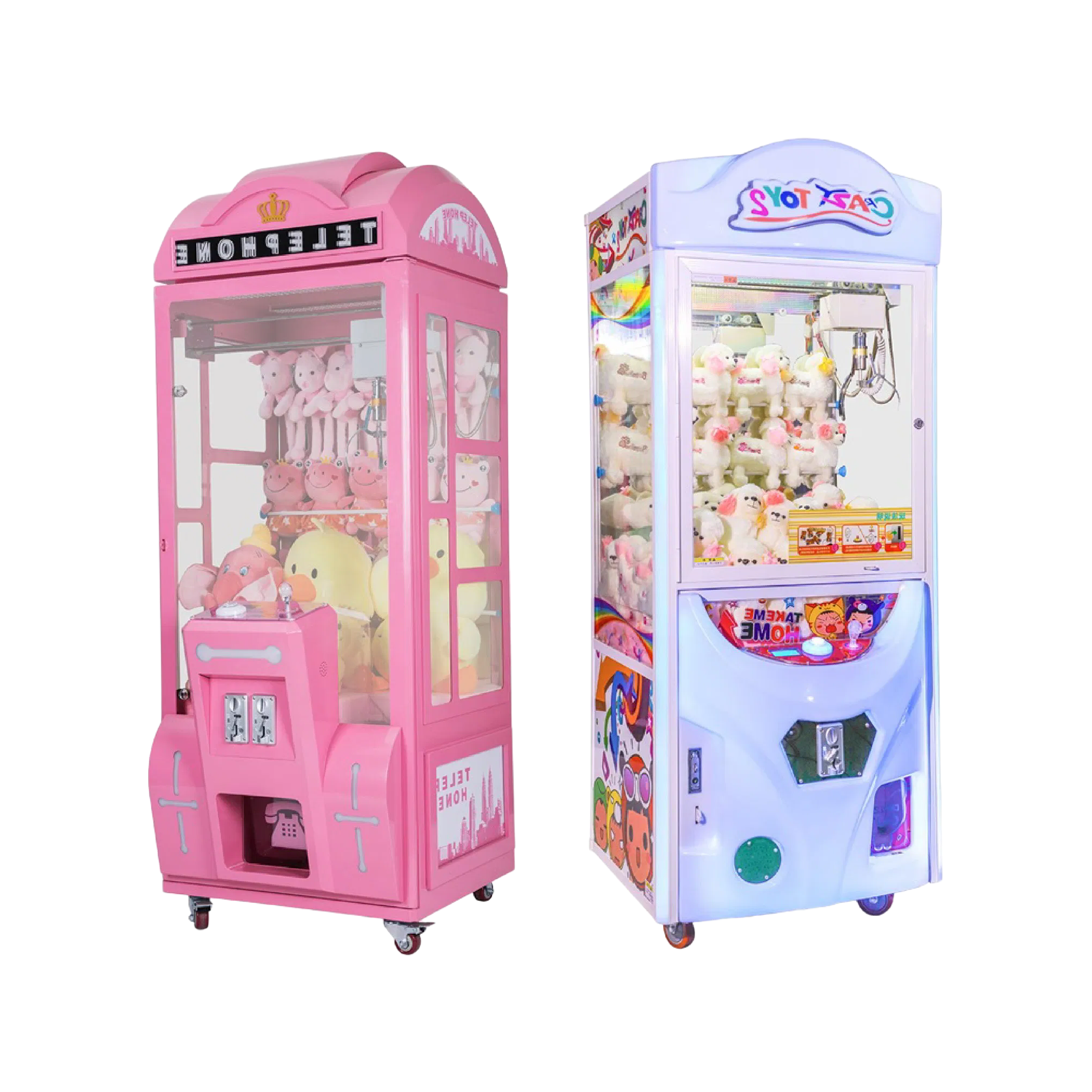 Custom Coin Operated Claw Game Machine with LED Lighting - Manufacturer Direct