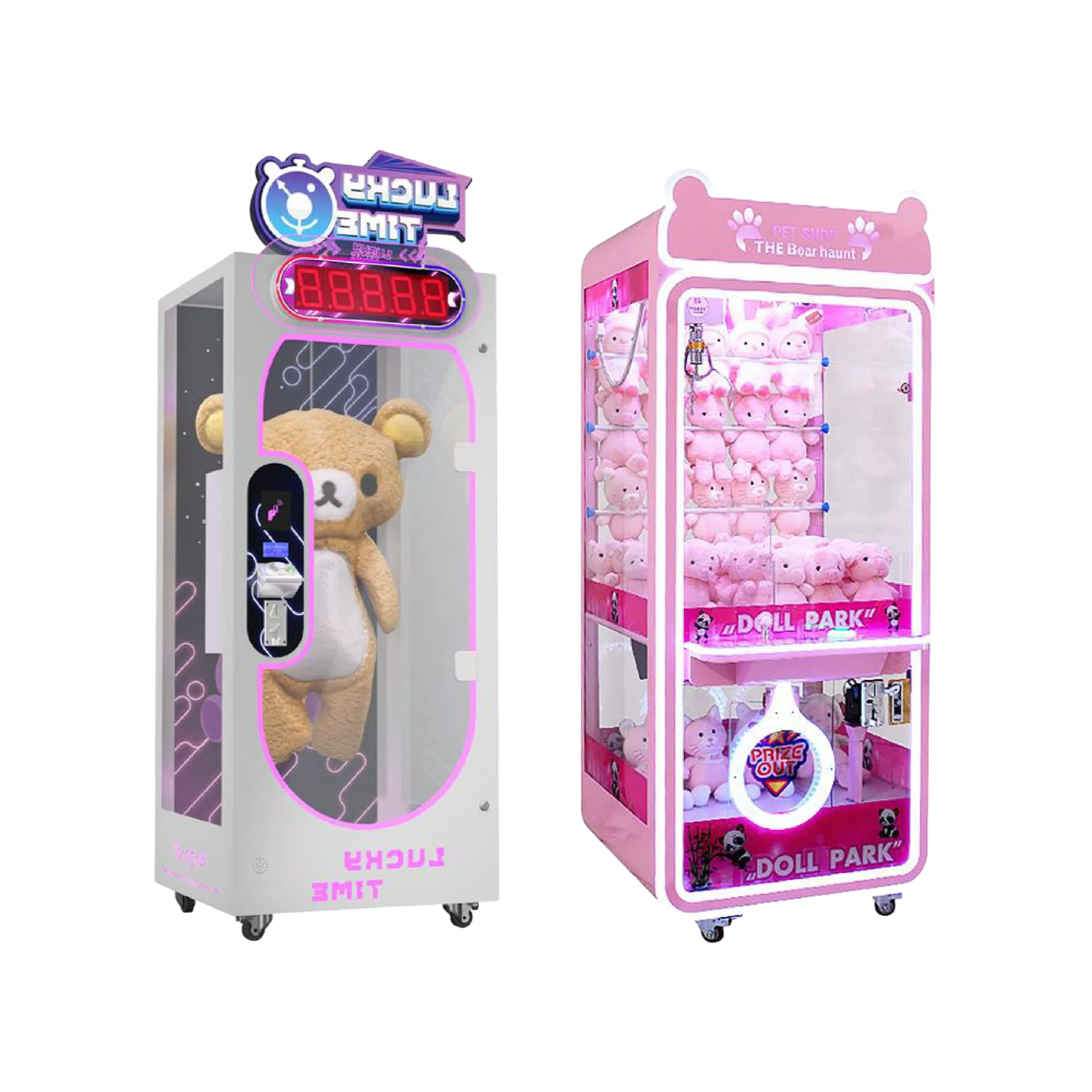 Custom Coin Operated Claw Game Machine with LED Lighting - Manufacturer Direct