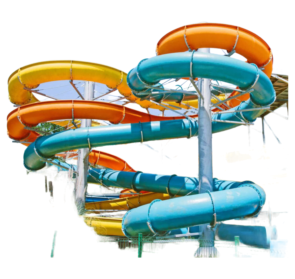 High-Quality Outdoor Water Park Fiberglass Slide for Amusement Parks and Resorts Customizable Size