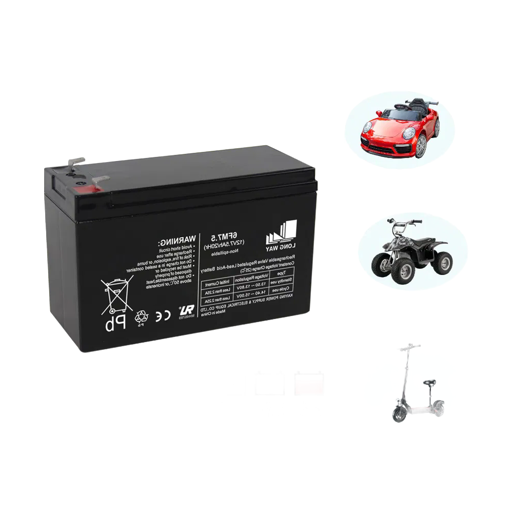 12V 7.5Ah Deep Cycle Lead Acid Battery for Electric Ride On Cars and Scooters
