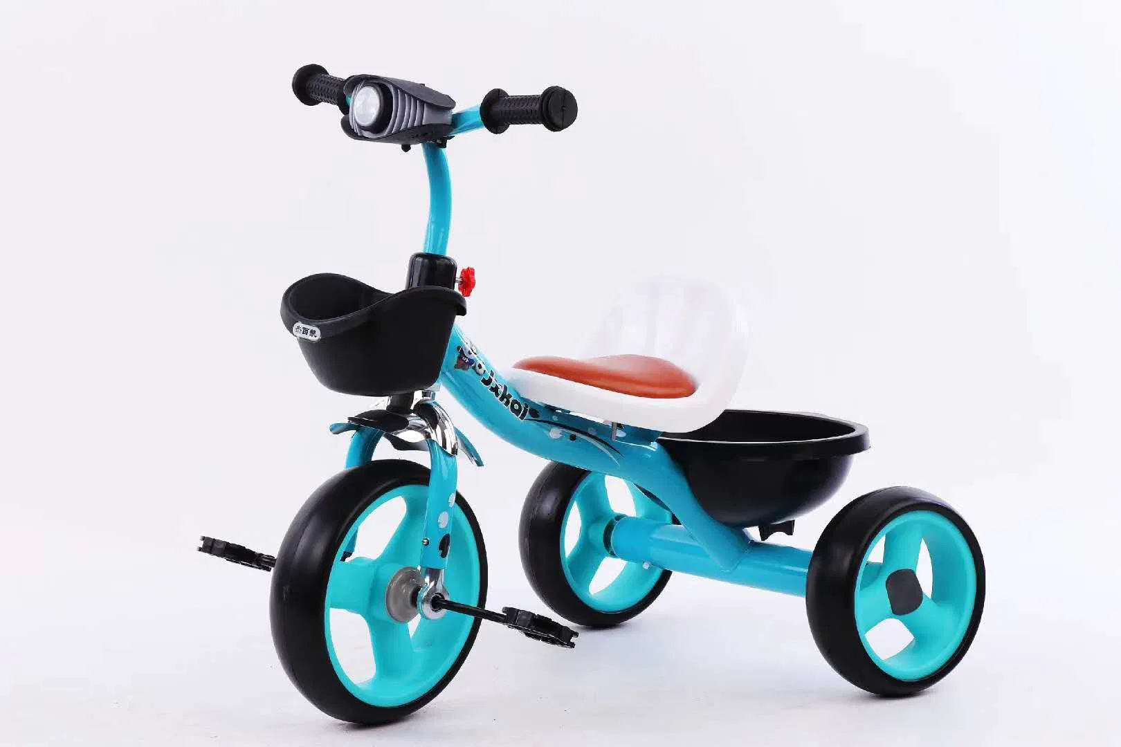 Kids LED Light Tricycle with Music - Safe Plastic Baby Tricycle for 3-8 Years Old