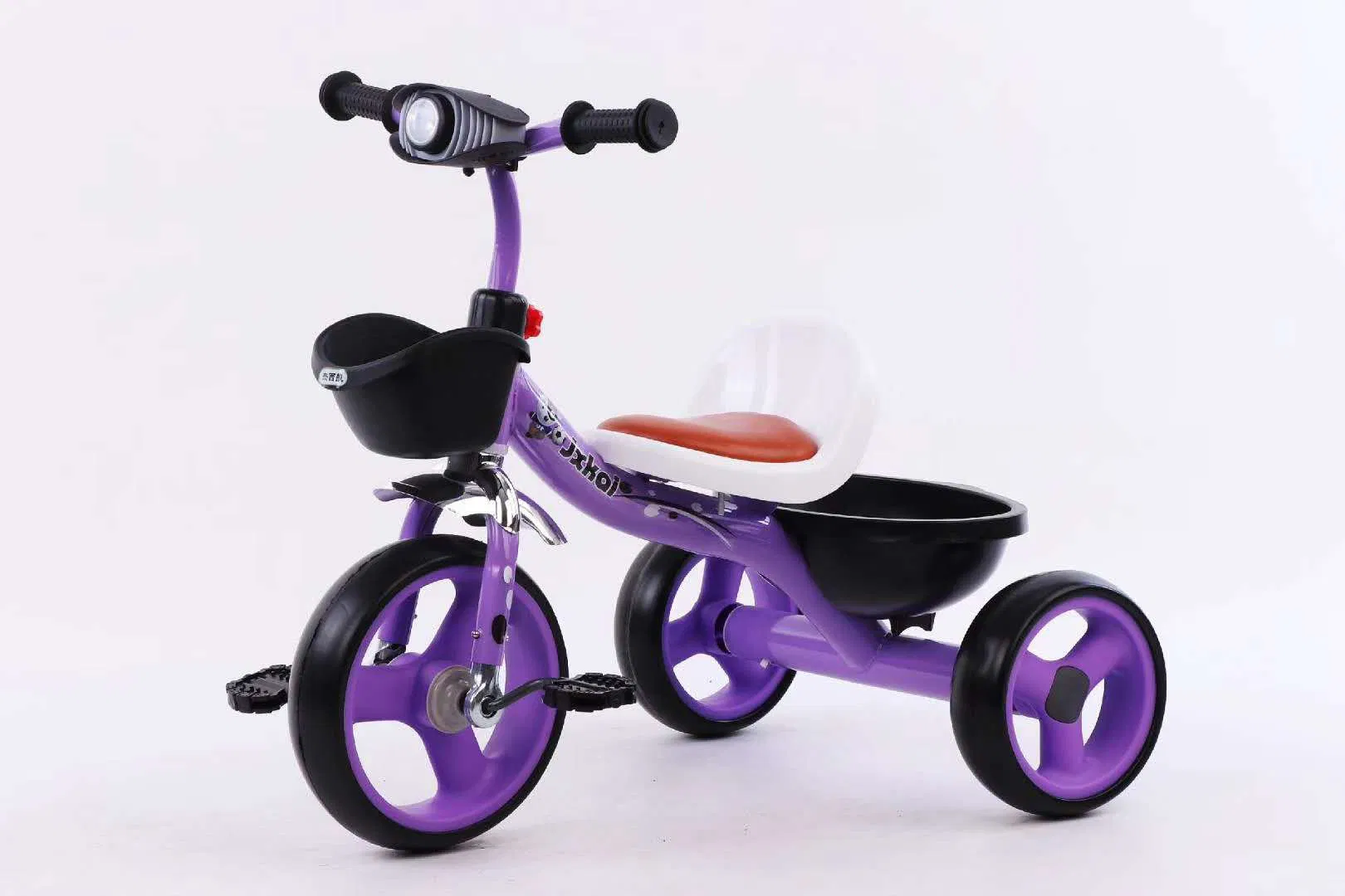 Kids LED Light Tricycle with Music - Safe Plastic Baby Tricycle for 3-8 Years Old