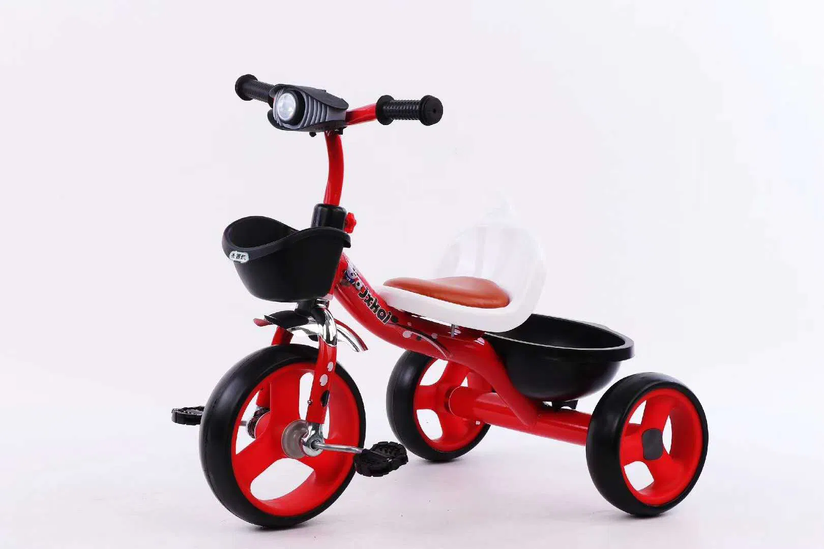 Kids LED Light Tricycle with Music - Safe Plastic Baby Tricycle for 3-8 Years Old