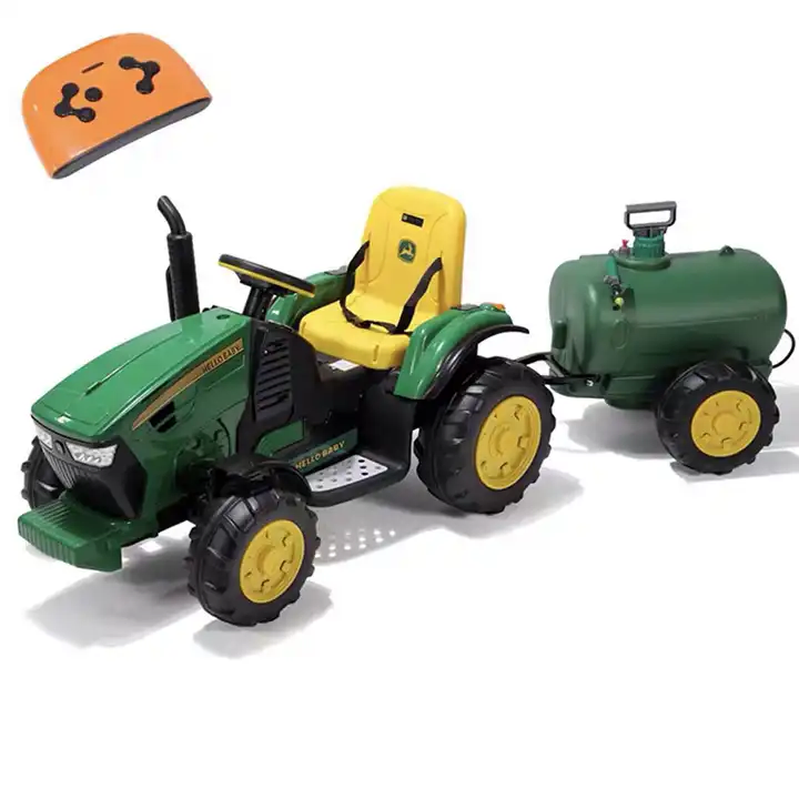 Kids Electric Ride-On Tractor Toy with Bucket for 1-7 Years Old Children - 12V Battery Powered