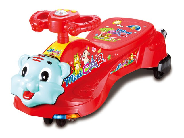 Kids Twist Swing Car with Music - Outdoor Sports Ride-On Toy for Children 3-8 Years