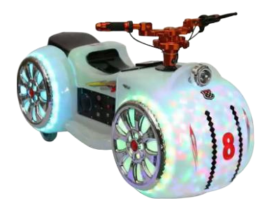 Kids Electric Motorcycle Arcade Game Machine - Outdoor Toy Car with 300W Motor for Amusement Parks