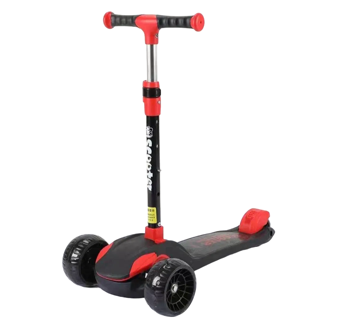 Foldable Kick Scooter for Kids - 3 Wheel Adjustable Height Children's Scooter with PU Wheels