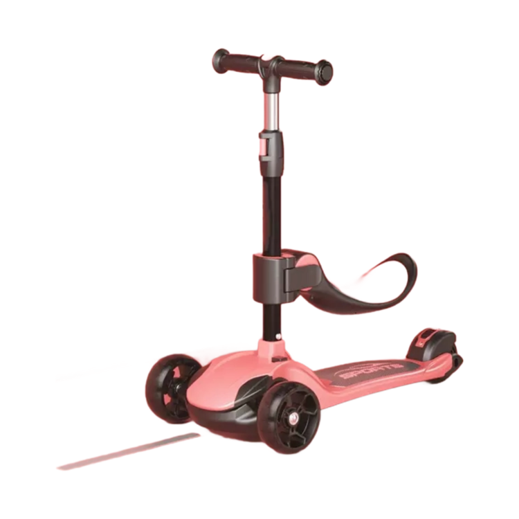 Foldable Kick Scooter for Kids - 3 Wheel Adjustable Height Children's Scooter with PU Wheels