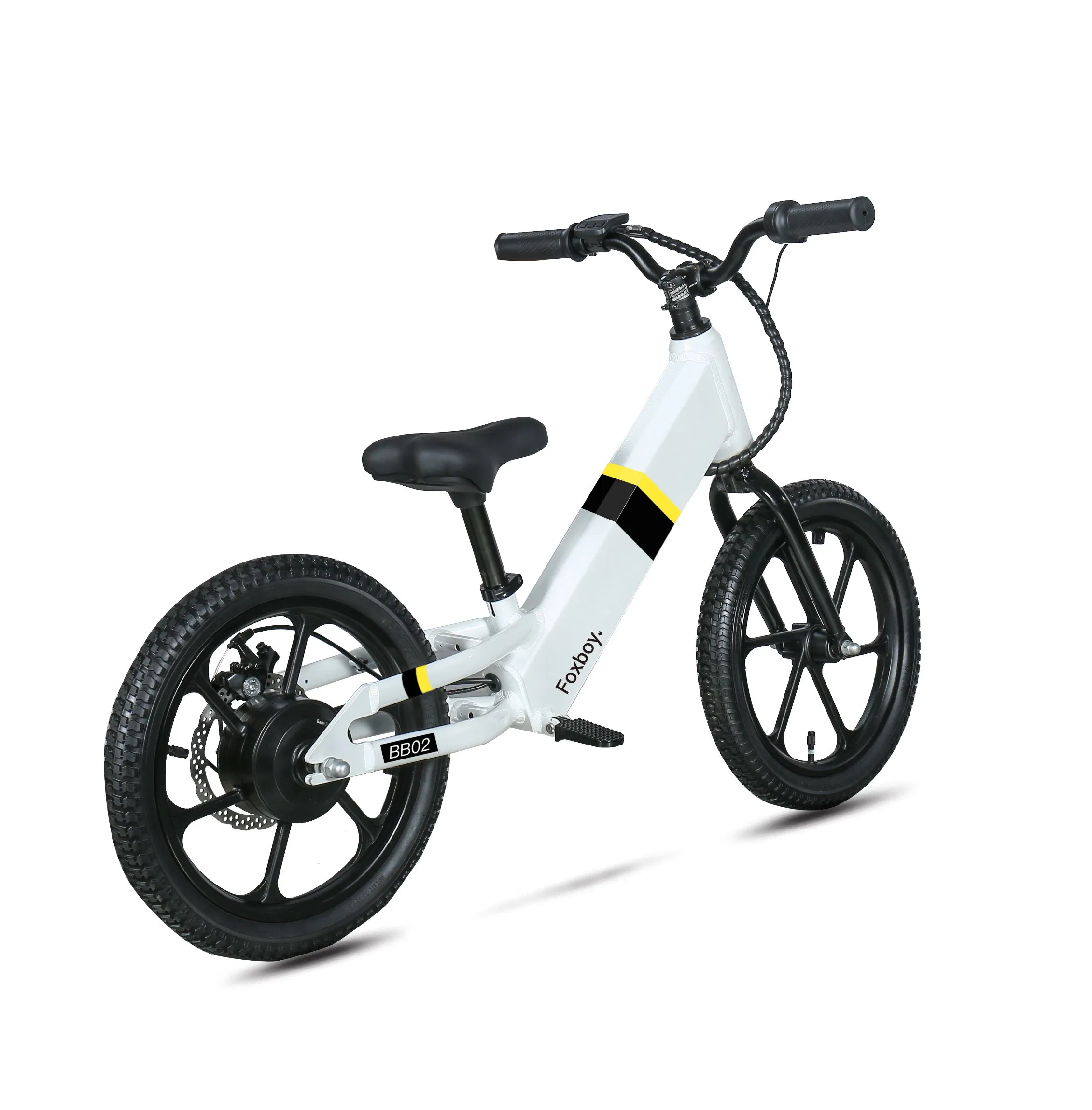 Foxboy 16 Inch Electric Kids Balance Bike with 5.2ah Battery - Aluminum Alloy Mini Bicycle for Children