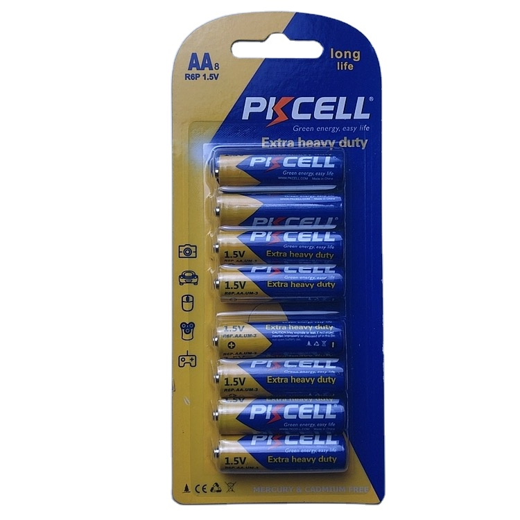 Premium Zinc Carbon AA Batteries R6P 1.5V with 3 Year Shelf Life - Manufacturer