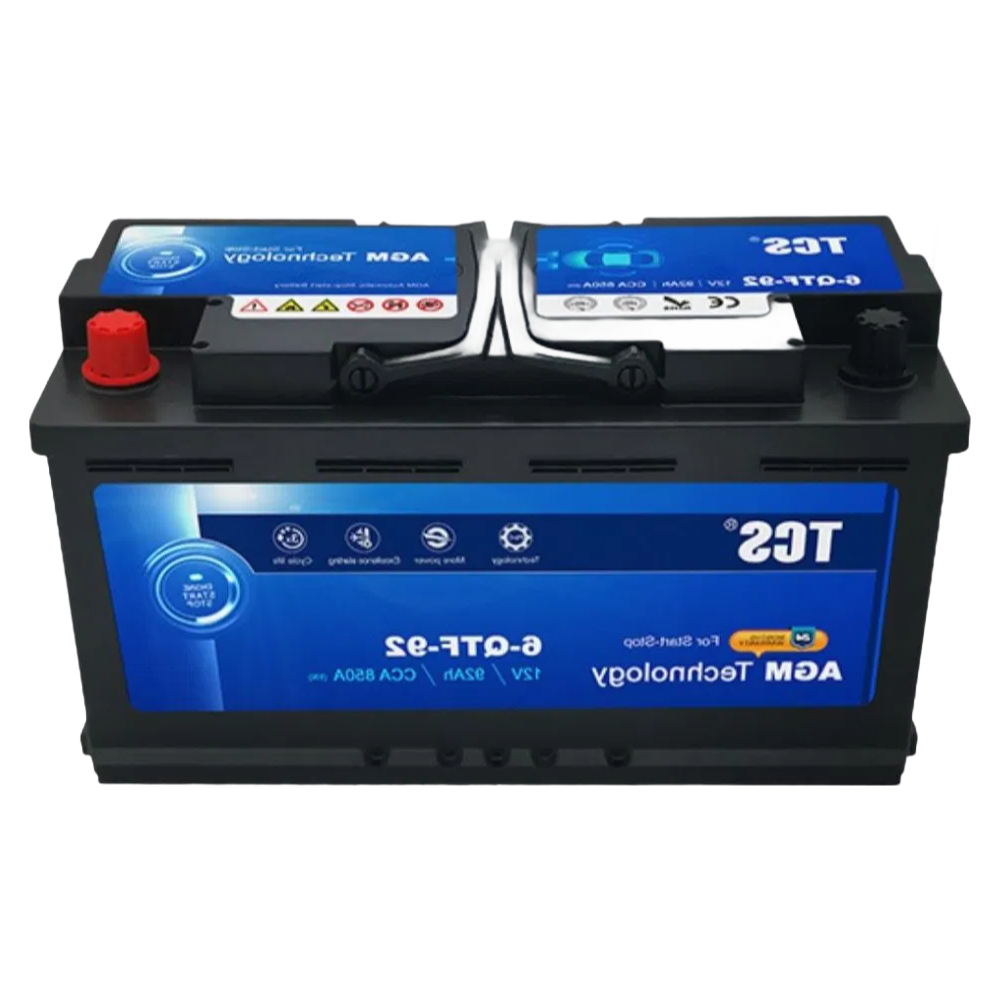 High Capacity 12V 92Ah TCS Battery with 850A CCA for Vehicles and Power Backup