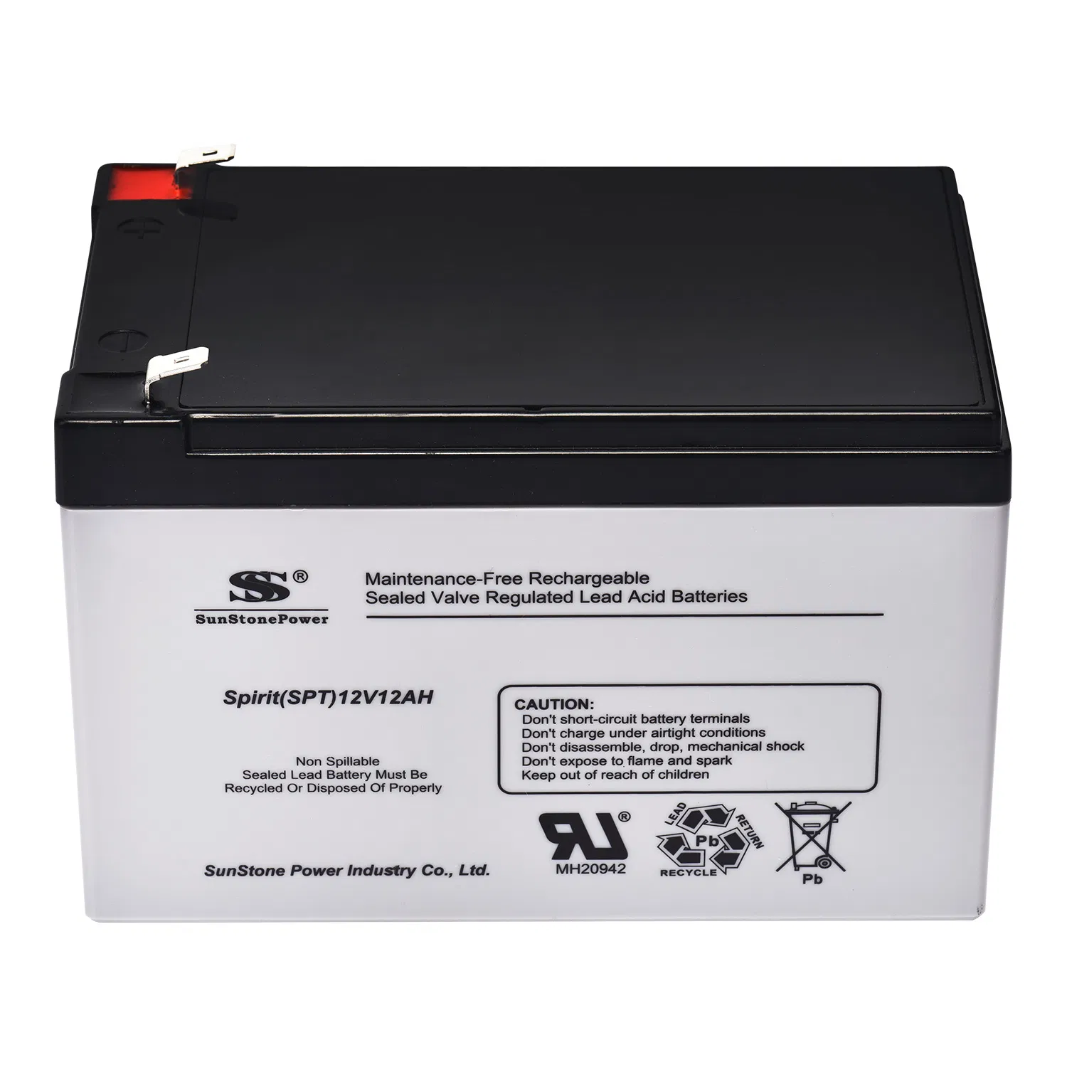 12V 8Ah Lead-Acid Battery SPT12-8 for UPS Power Backup Systems Wholesale Supply