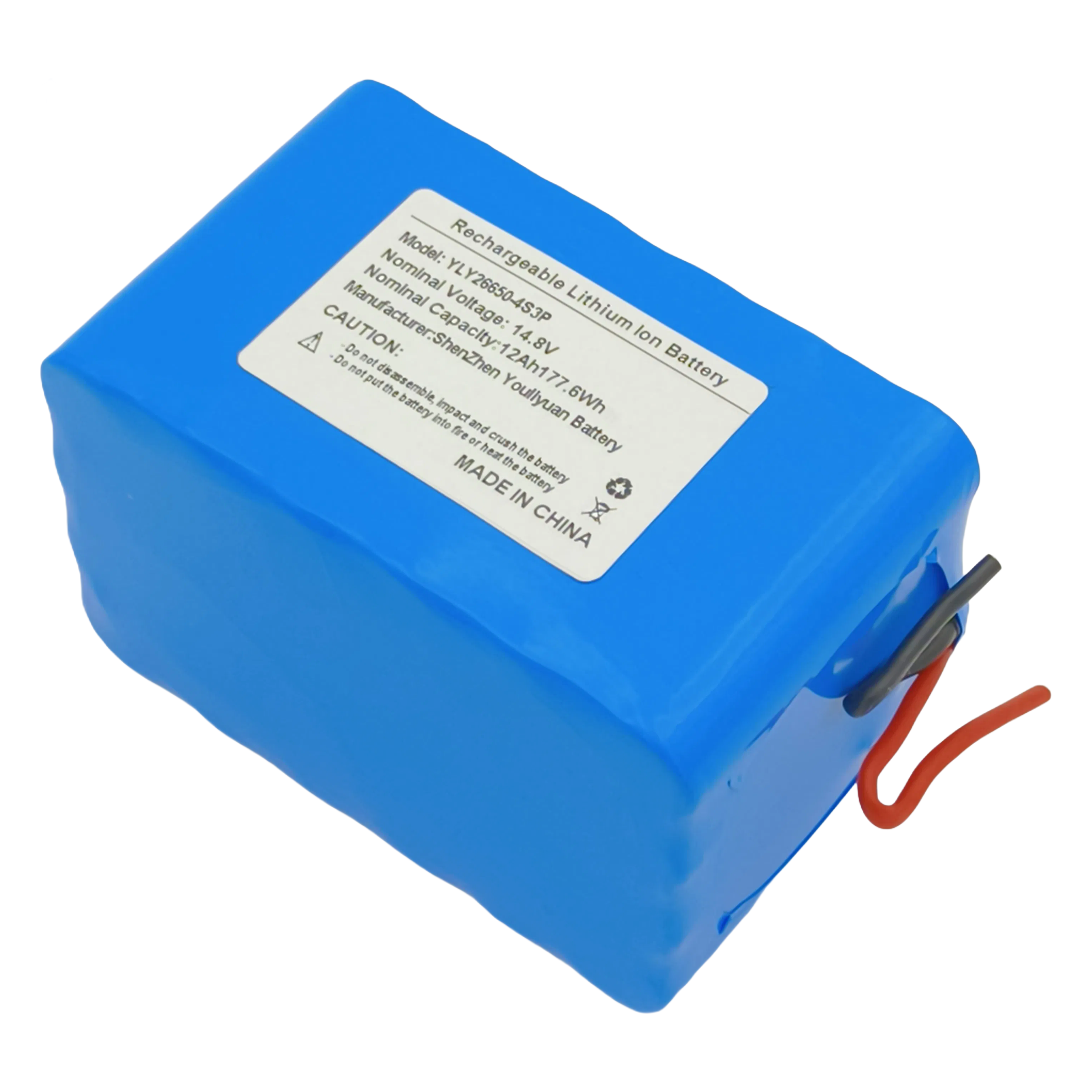 14.8V 12Ah Lithium-Ion Battery Pack for Solar LED Light and Storage System