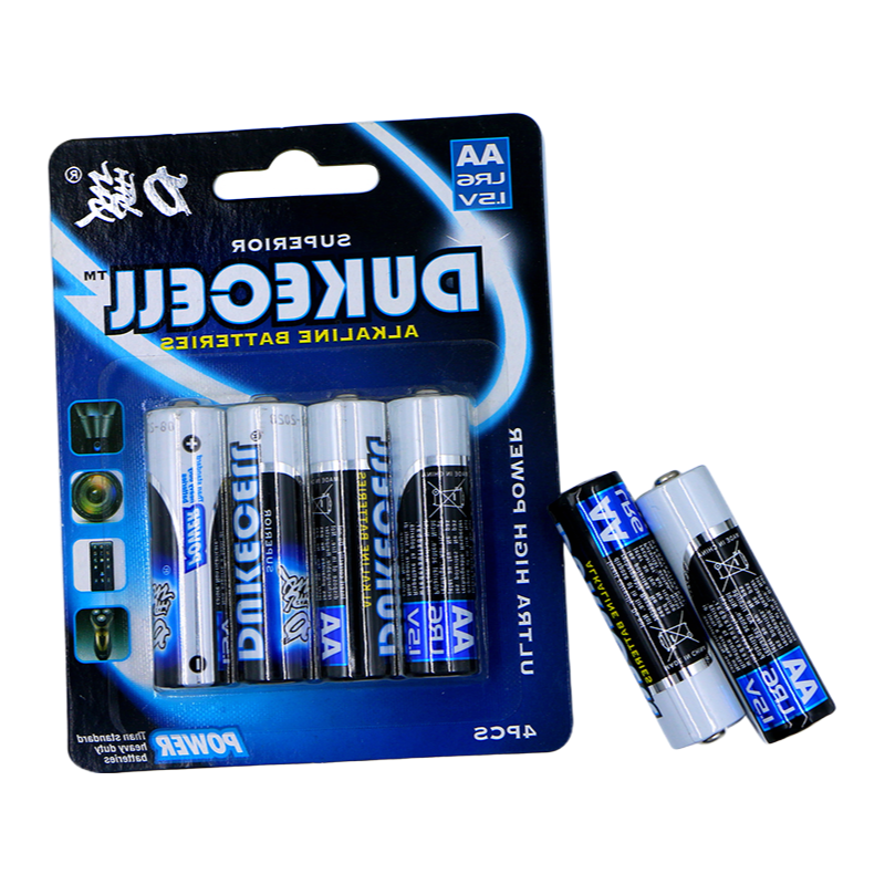 Premium Quality AA Alkaline Batteries Mercury Free with IEC SGS ISO9001