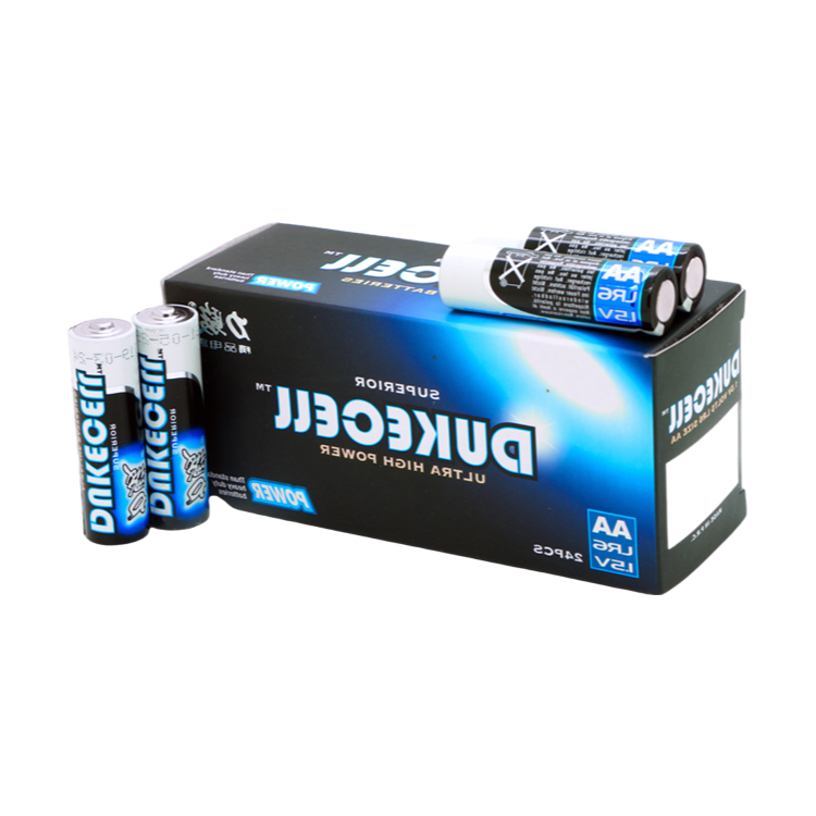Premium Quality AA Alkaline Batteries Mercury Free with IEC SGS ISO9001