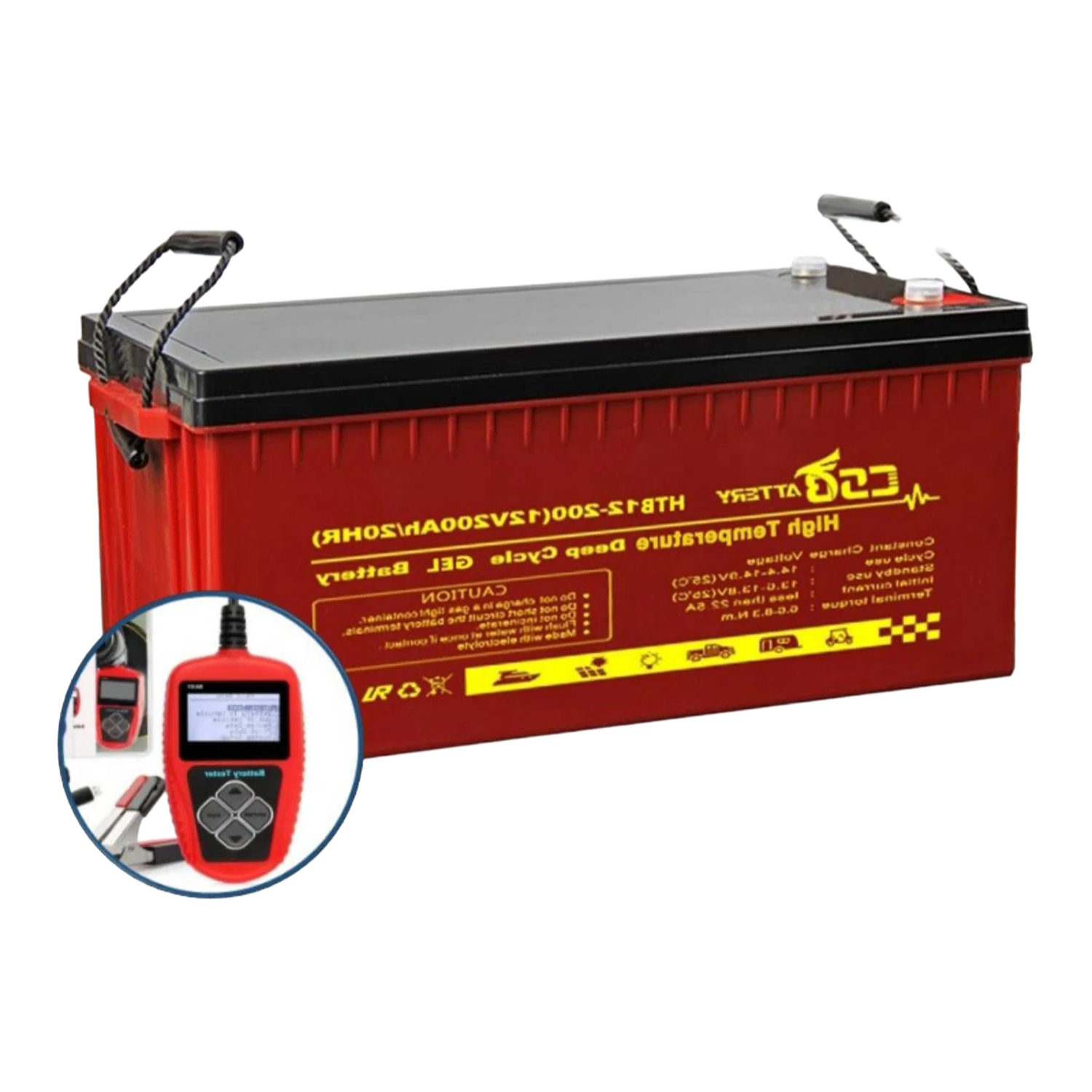 Wholesale High-Quality GEL Battery HTB12-200 with Wide Operating Temperature Range -20°C to 60°C