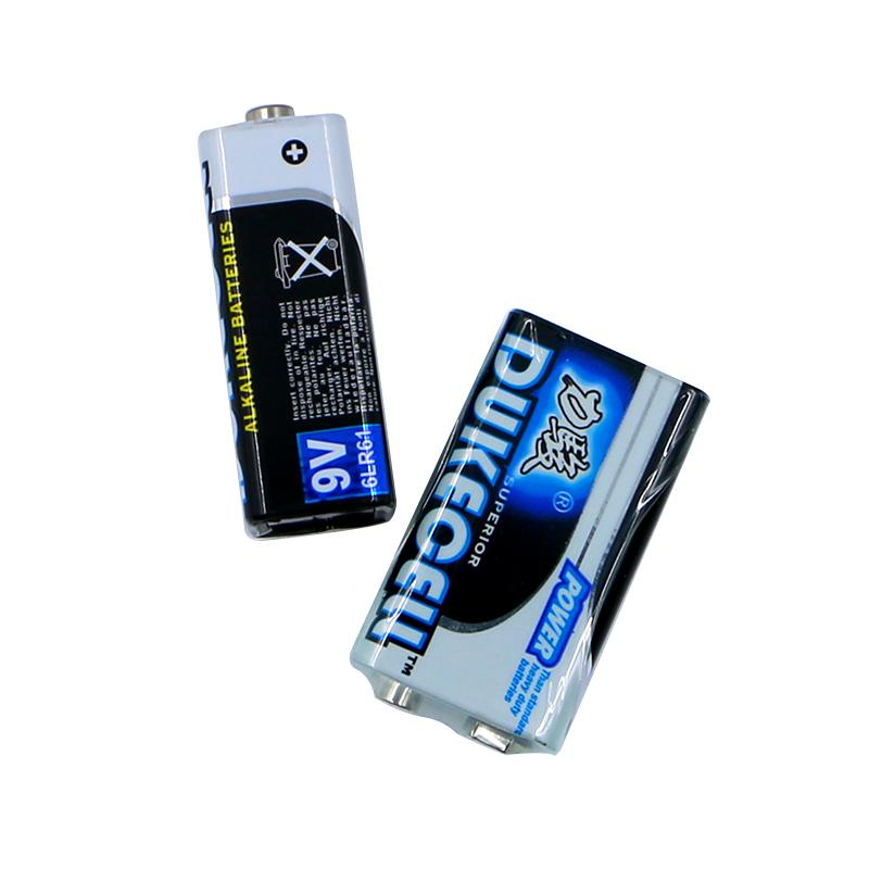 High Performance 9V Alkaline Battery 6LR61 6F22 - CE/RoHS Certified for Smoke Alarms & Electronics