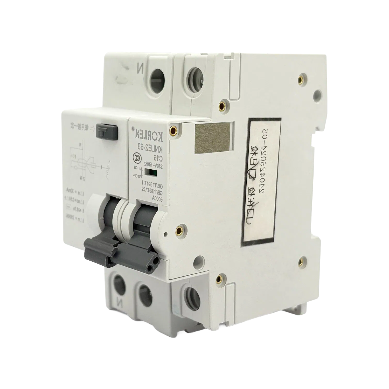 KNLE2-63 C16 High-Speed Circuit Breaker with Overcurrent Protection 16A Frame Class