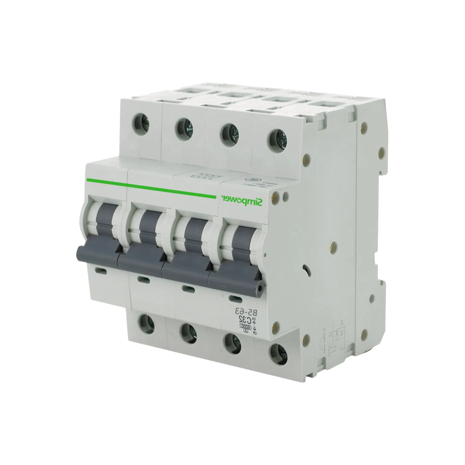 China Manufacturer Supply 1P-4P MCB Circuit Breaker with 500V Ui and 6kv Uimp