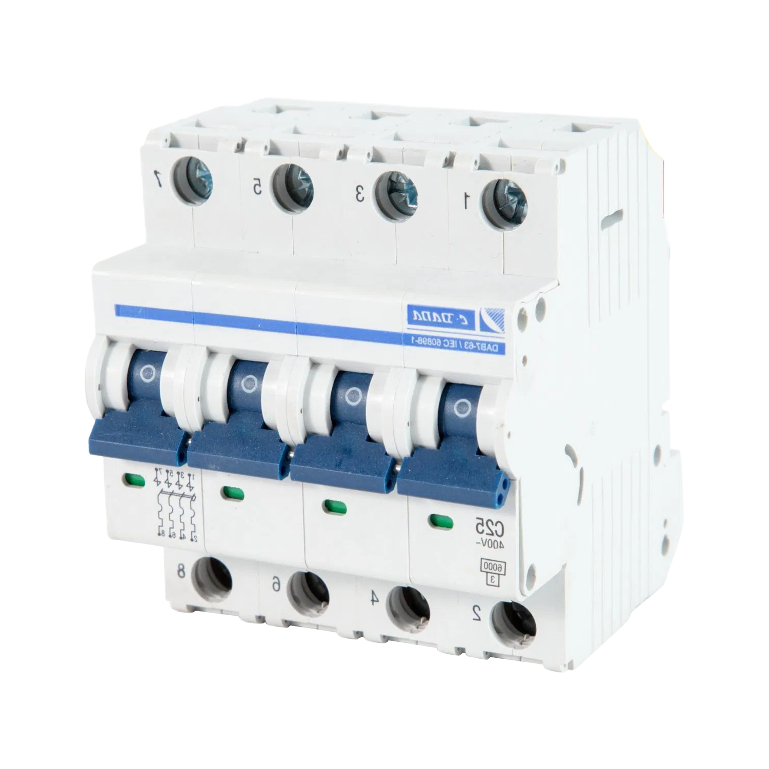 Custom OEM DAB7-63 10KA 4P MCB Circuit Breaker for Electrical Panels