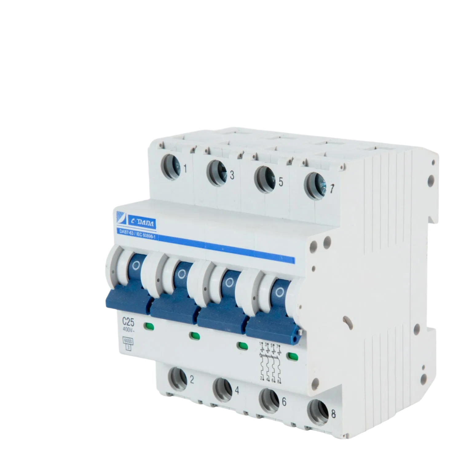 Custom OEM DAB7-63 10KA 4P MCB Circuit Breaker for Electrical Panels