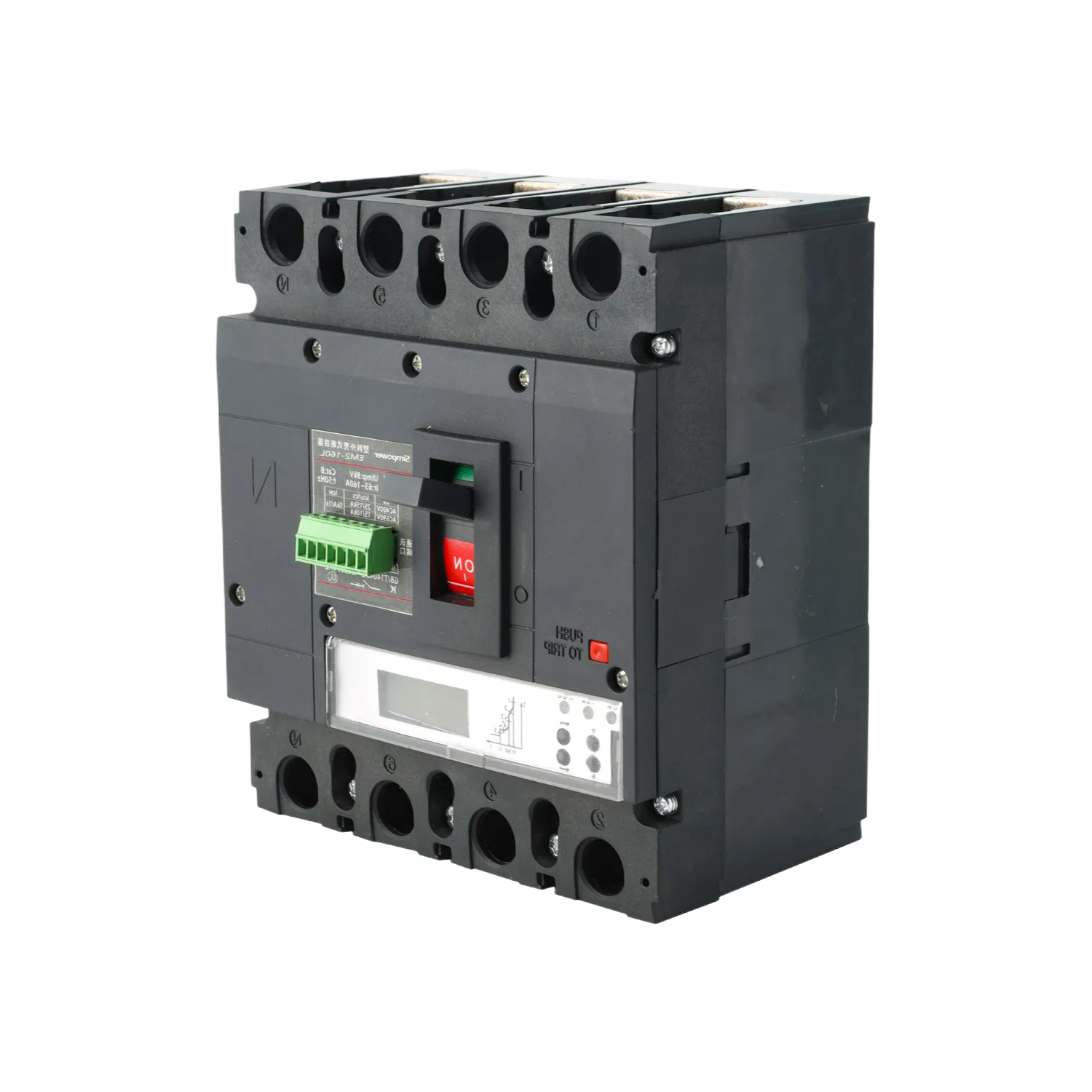EM2-160L MCCB Circuit Breaker 125-250A 50Hz Air Arc-Extinguishing Fixed Installation