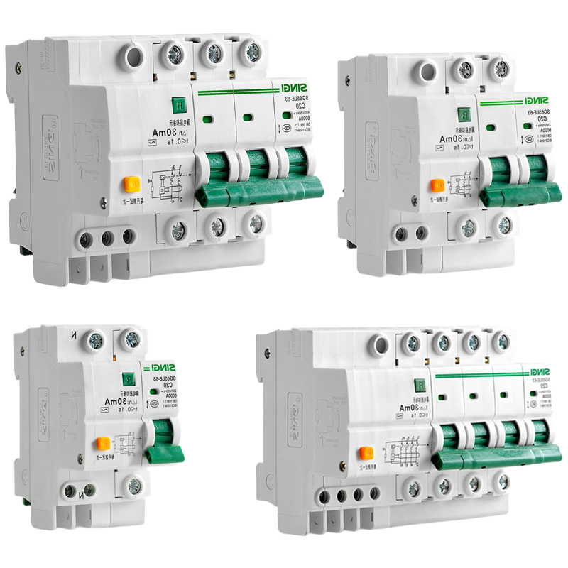 SG65LE-63 RCBO Miniature Circuit Breaker with Overload and Short Circuit Protection for Industrial Use