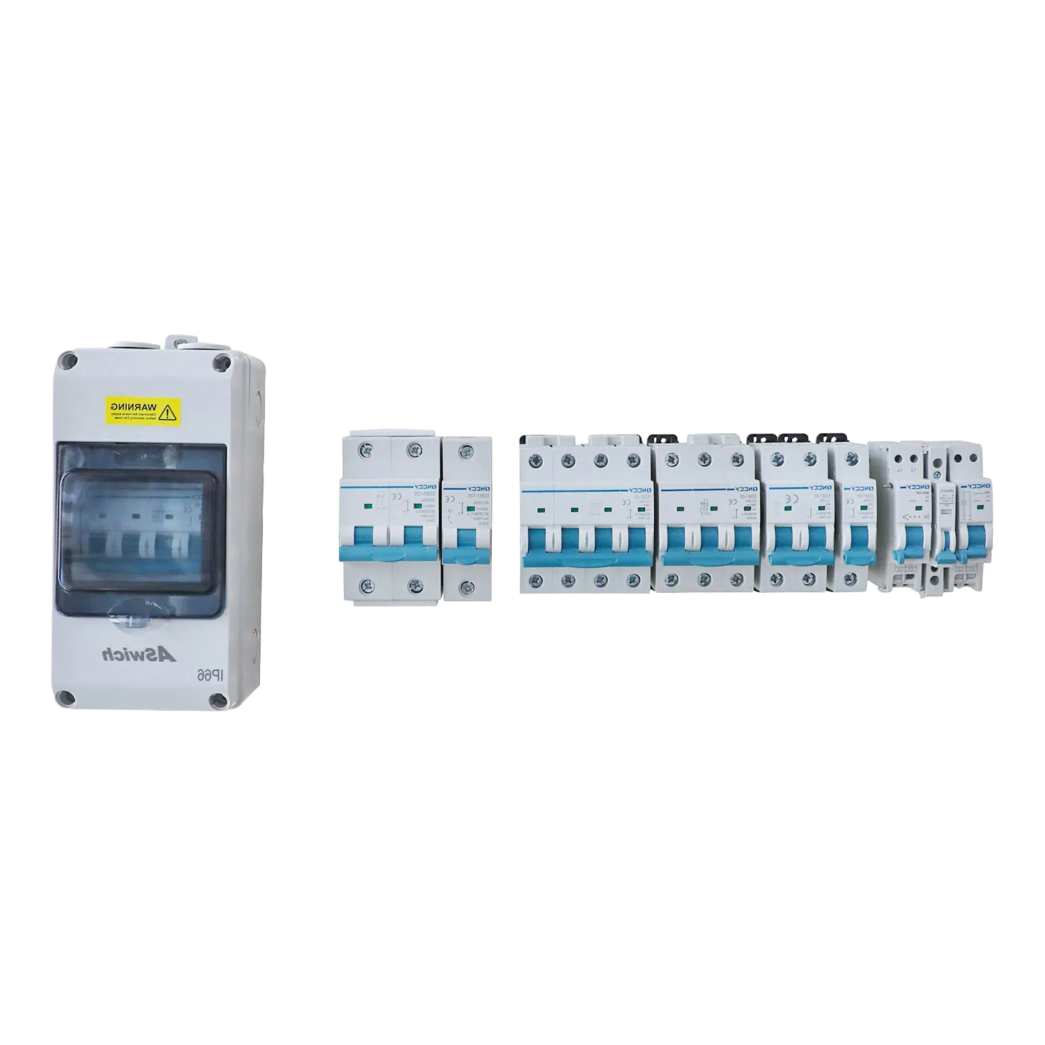 Factory Supply 1P+N 2P 4P RCBO Circuit Breaker with DIN Rail Mounting for Solar Systems