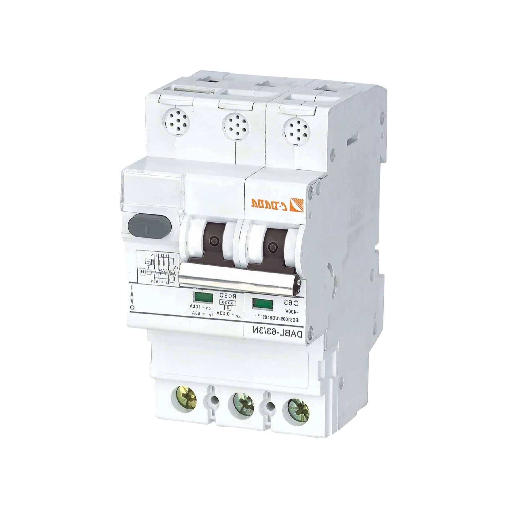 High Capacity DABL-63 Residual Current Circuit Breaker with Overload Protection