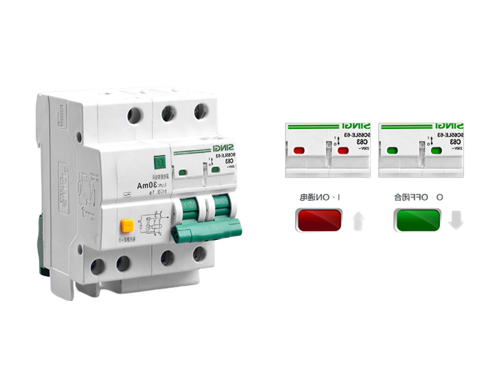 SG65LE-63 RCBO Circuit Breaker 1-4P 6kA IEC60898 Certified for Electrical Safety Protection