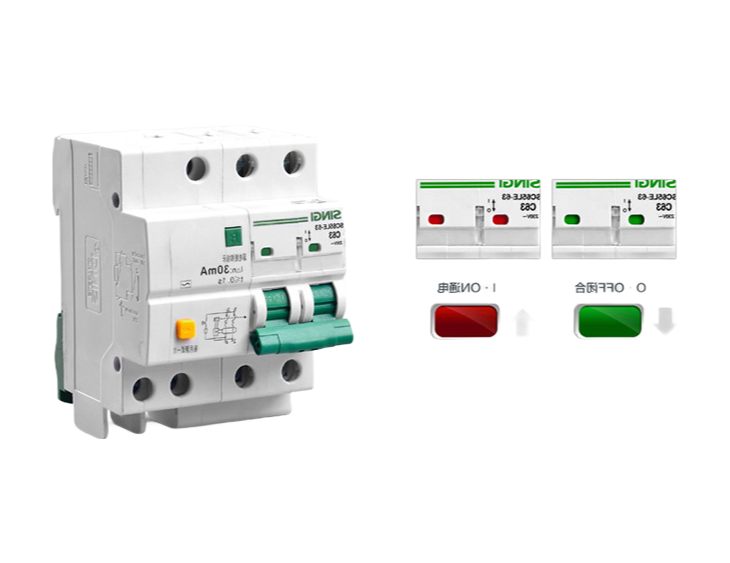 SG65LE-63 RCBO Circuit Breaker 1-4P 6kA IEC60898 Certified for Electrical Safety Protection