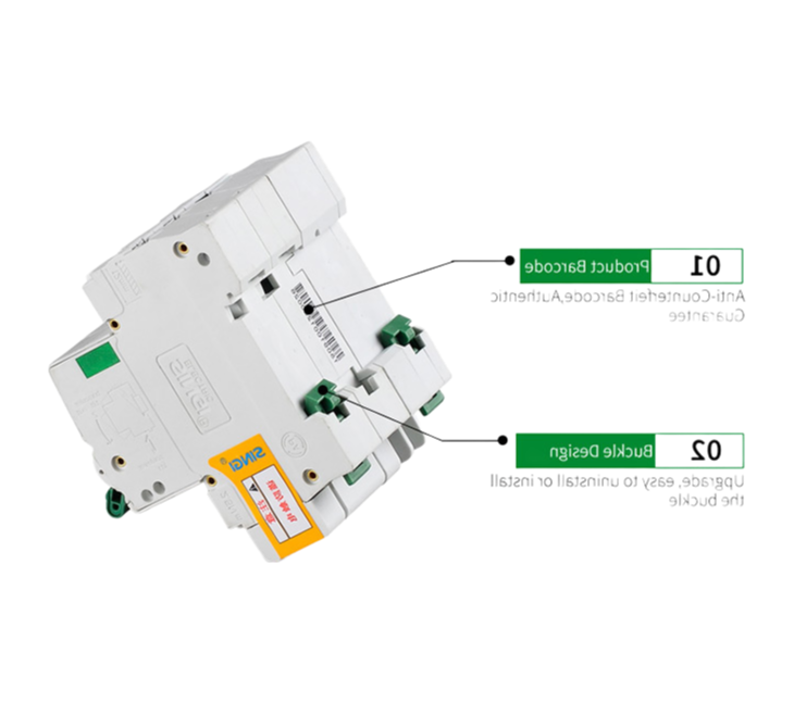 SG65LE-63 RCBO Circuit Breaker 1-4P 6kA IEC60898 Certified for Electrical Safety Protection