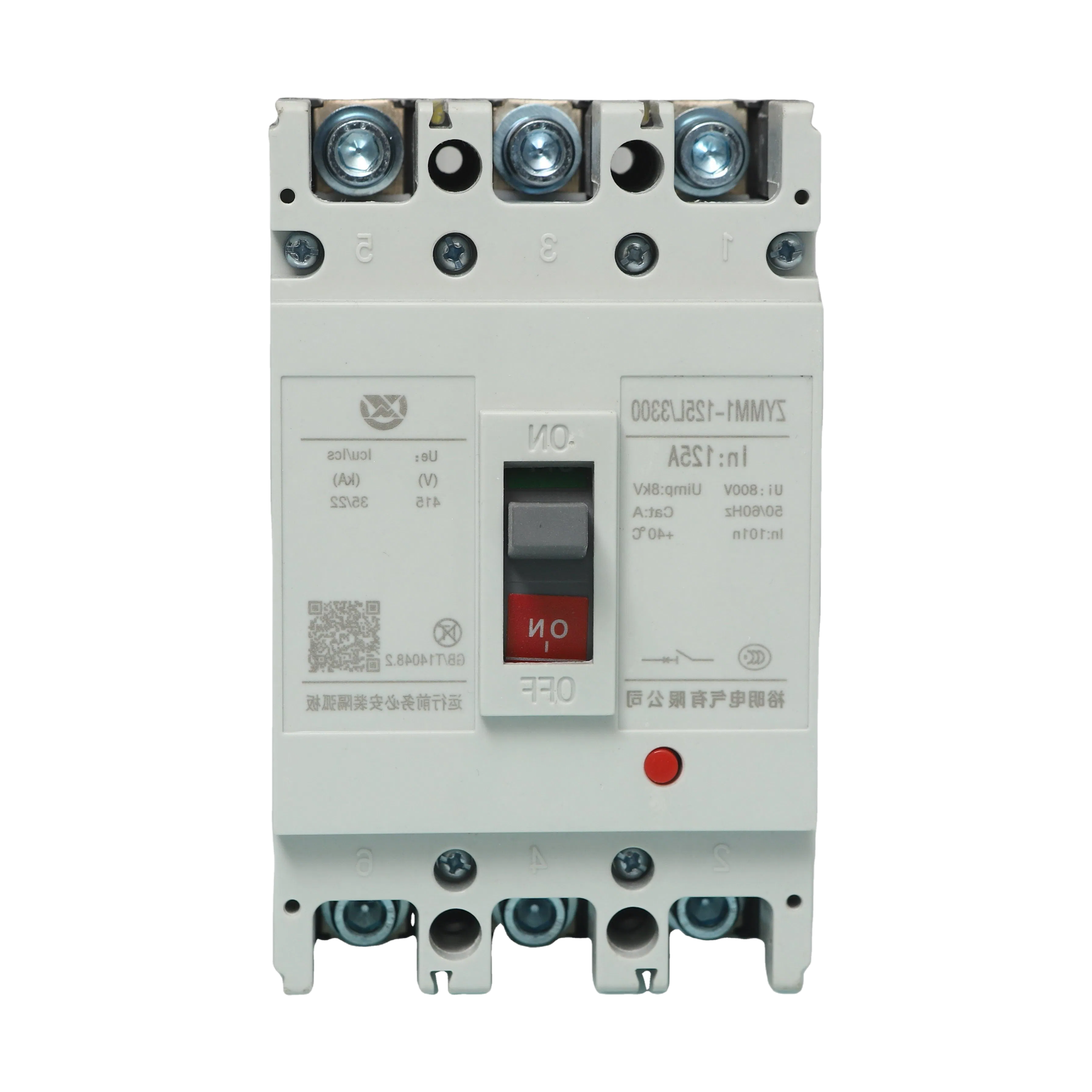 Customizable 100A 3P Molded Case Circuit Breaker MCCB with ISO9001 CE CCC Certifications