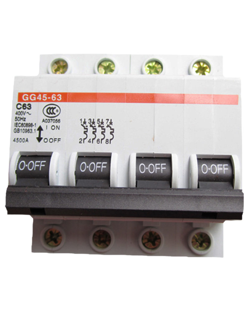 Factory Supply DZ47-63 4P Low Voltage Circuit Breaker for Overload and Short-Circuit Protection