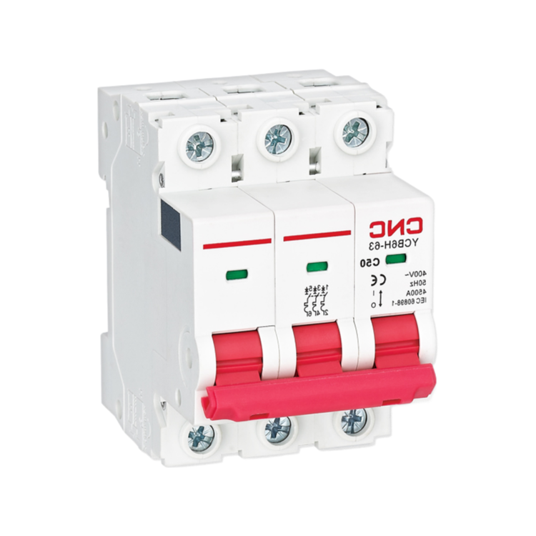 CNC Brand 3 Phase Mini Circuit Breaker 4500A Breaking Capacity DIN Rail Mount