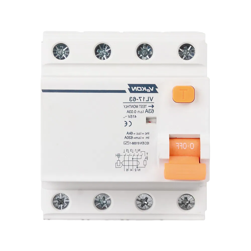 Wholesale VL17-63 RCD RCBO RCCB 4P Circuit Breaker - 63A 415V AC Residual Current Device